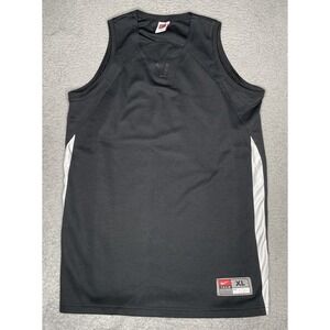 Nike‎ Team Tank Top Shirt Youth XL Black Sleeveless V Neck Athletic Performance
